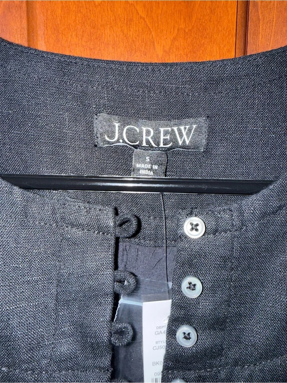 J. Crew Black Long-Sleeve Button Henley Tunic